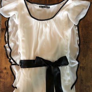 White and black dress shirt